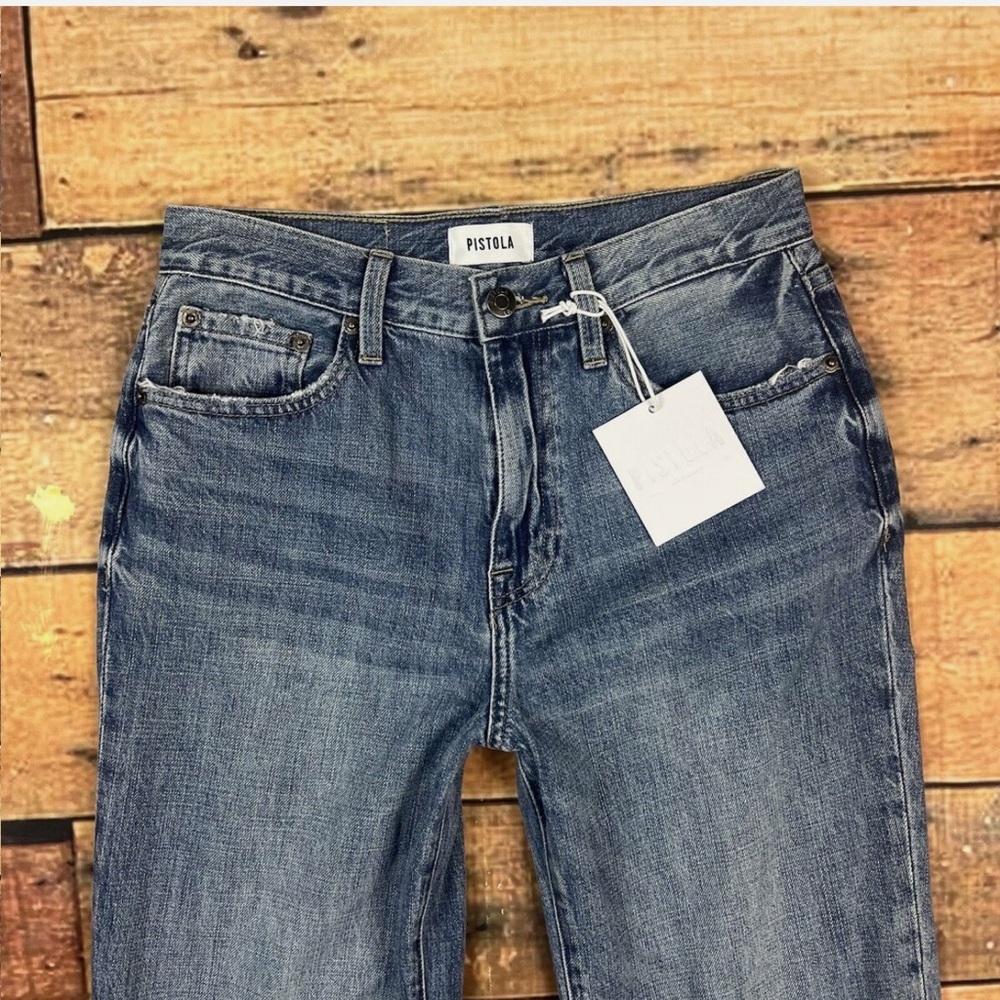 Revolve Pistola Presley High Rise Relaxed Roller Jeans Size 26 Los Feliz NWT - - Picture 8 of 12